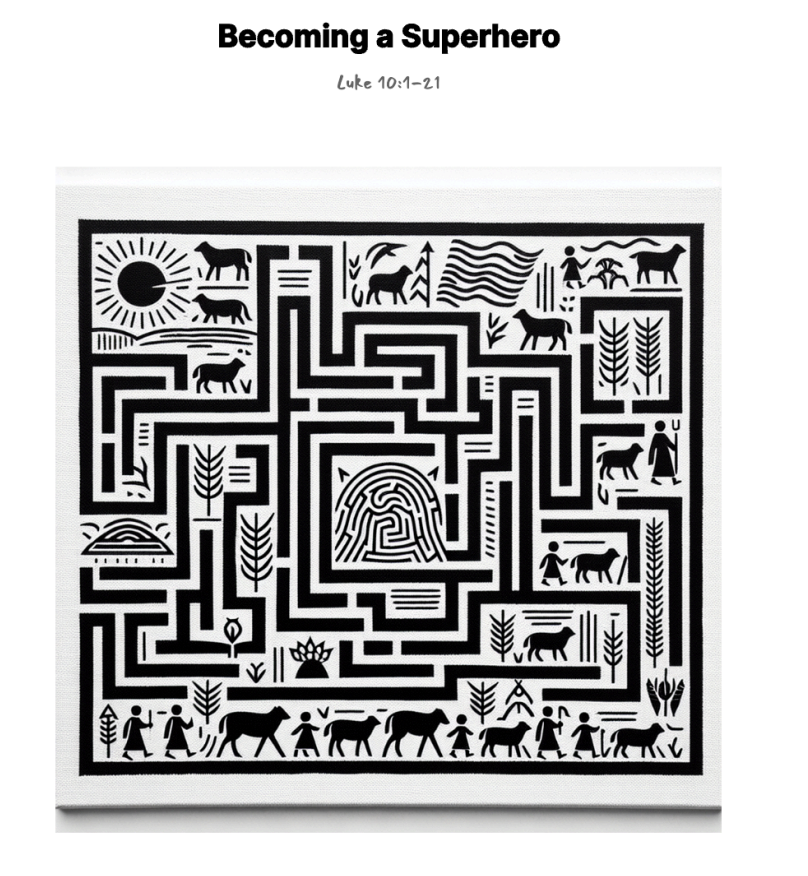 Becoming a Superhero maze